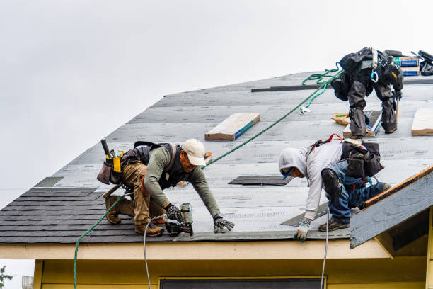 Professional Gutter Installation technician working in Darby, MT